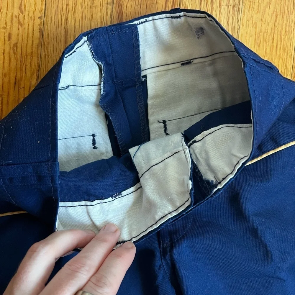 Vintage 1950s–60s Cub Scouts BSA Uniform Pants – Navy Blue with Gold Piping 🤎